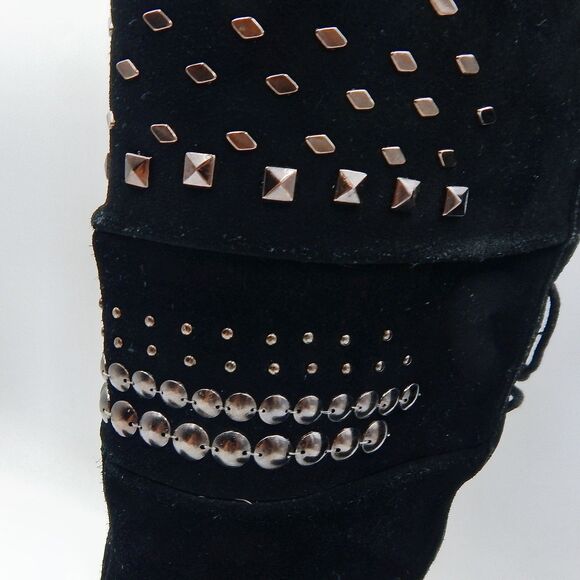 Bearpaw SILVERTHORNE Black Winter Suede Snow Boots Sz 7 Lace Up Insulated - Picture 12 of 14